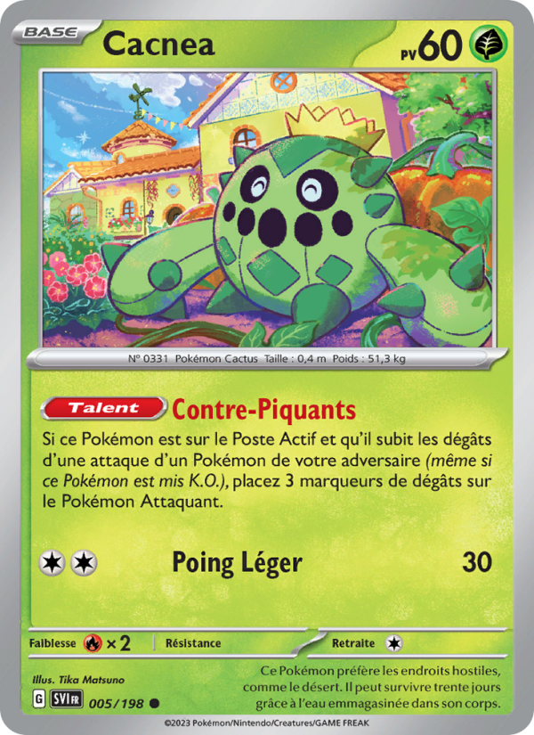 Cacnea 005 — Écarlate et Violet (French Pokémon TCG card)