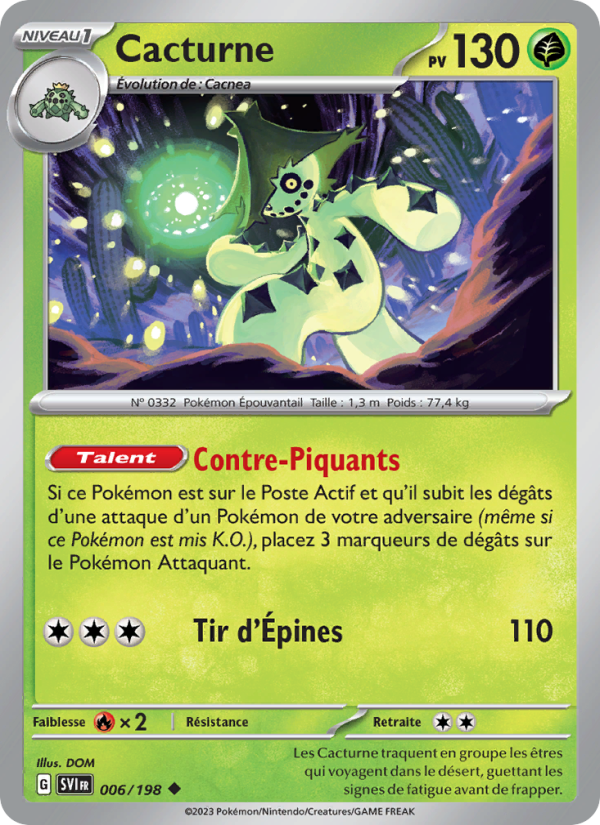 Cacturne 006 — Écarlate et Violet (French Pokémon TCG card)