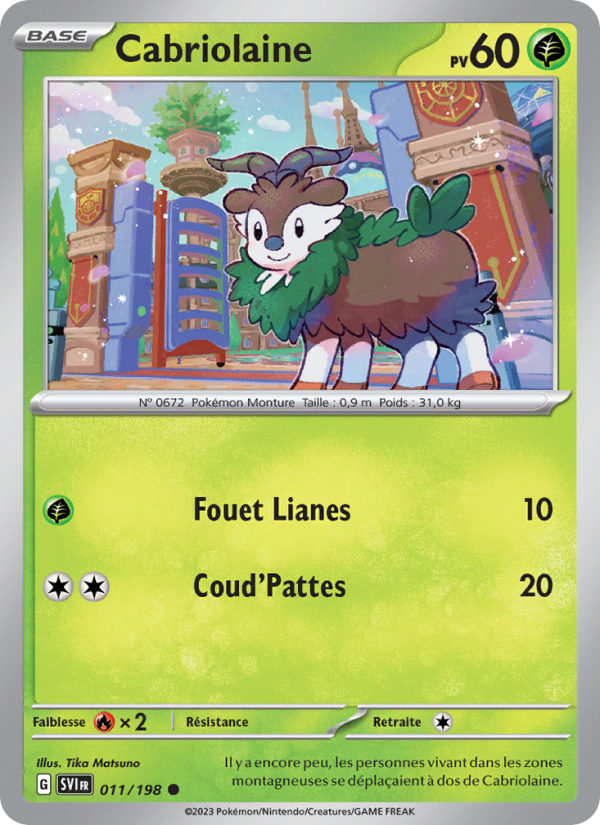 Cabriolaine 011 — Écarlate et Violet (French Pokémon TCG card)