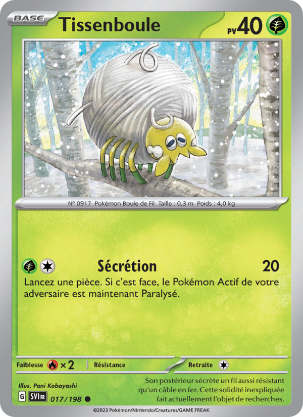 Tissenboule 017 — Écarlate et Violet (French Pokémon TCG card)