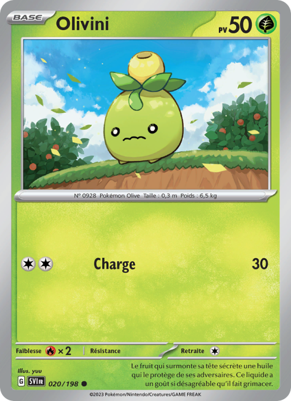 Olivini 020 — Écarlate et Violet (French Pokémon TCG card)