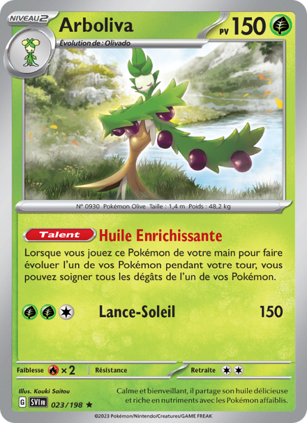 Arboliva 023 — Écarlate et Violet (French Pokémon TCG card)