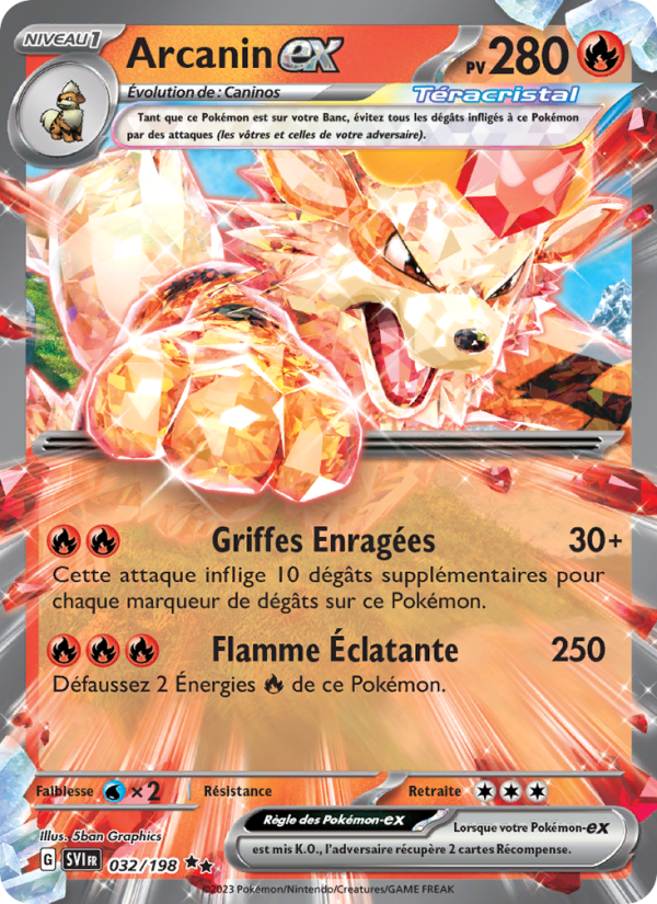 Arcanin-ex 032 — Écarlate et Violet (French Pokémon TCG card)
