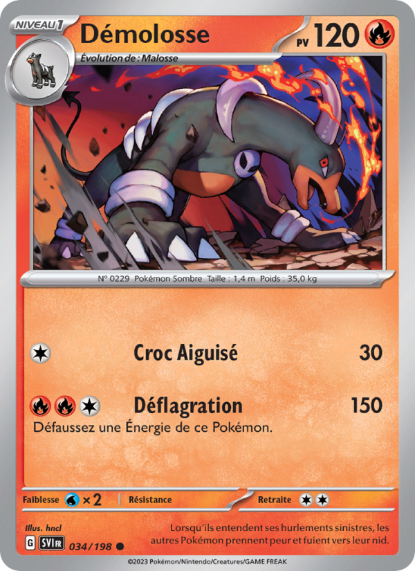 Démolosse 034 — Écarlate et Violet (French Pokémon TCG card)