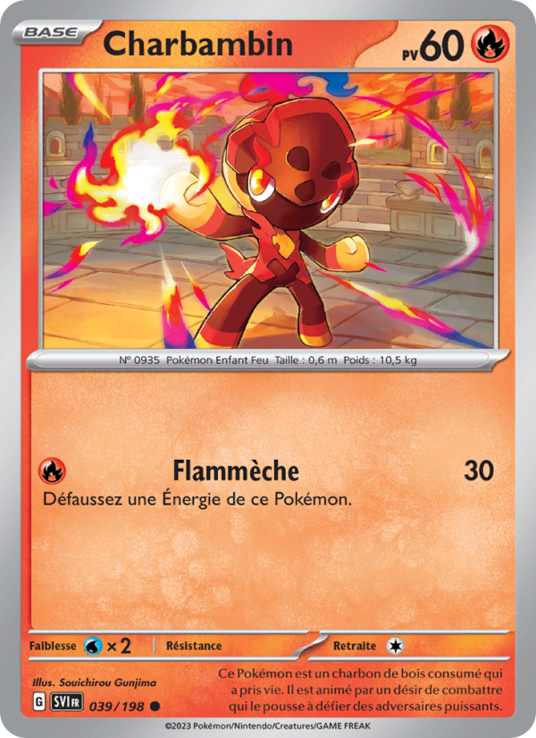 Charbambin 039 — Écarlate et Violet (French Pokémon TCG card)