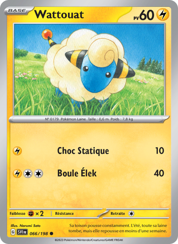 Wattouat 066 — Écarlate et Violet (French Pokémon TCG card)