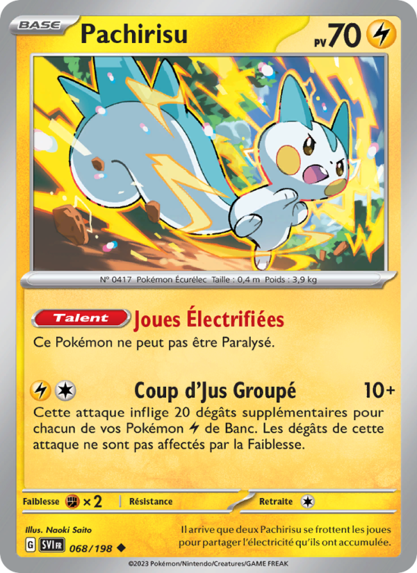 Pachirisu 068 — Écarlate et Violet (French Pokémon TCG card)