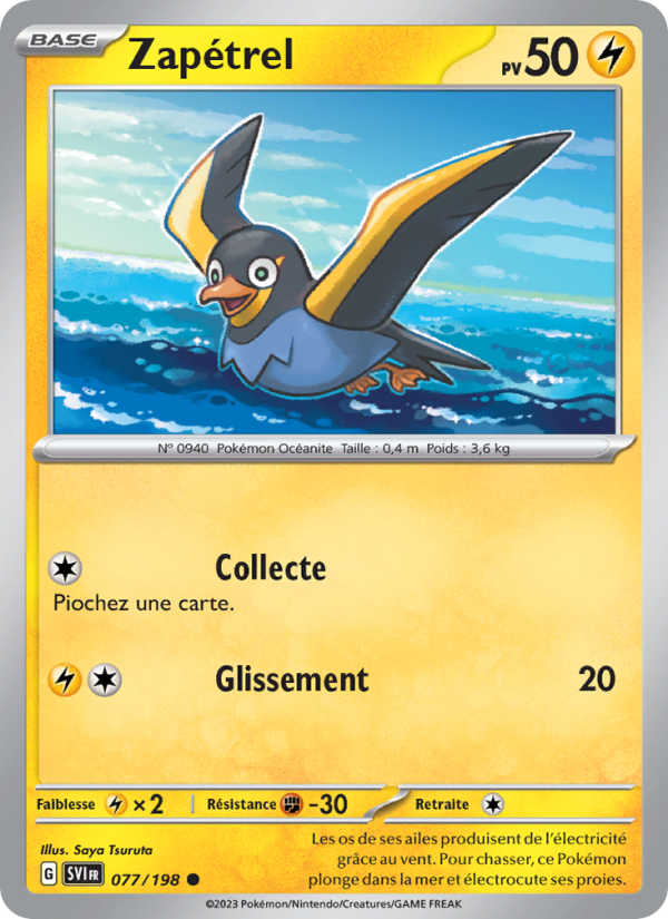 Zapétrel 077 — Écarlate et Violet (French Pokémon TCG card)
