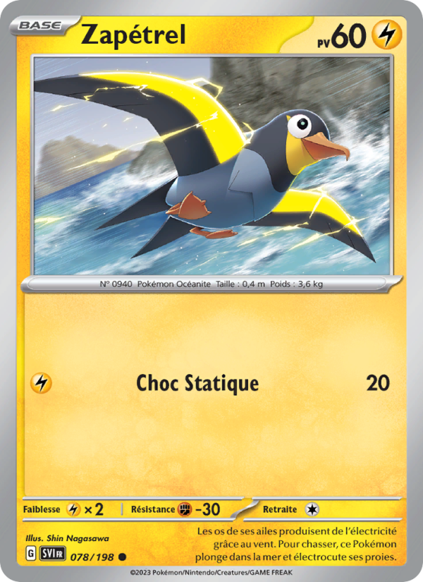 Zapétrel 078 — Écarlate et Violet (French Pokémon TCG card)