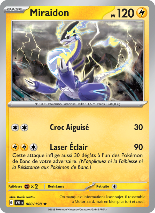Miraidon 080 — Écarlate et Violet (French Pokémon TCG card)