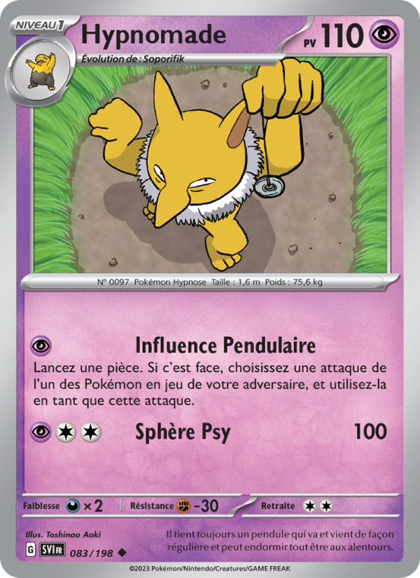 Hypnomade 083 — Écarlate et Violet (French Pokémon TCG card)