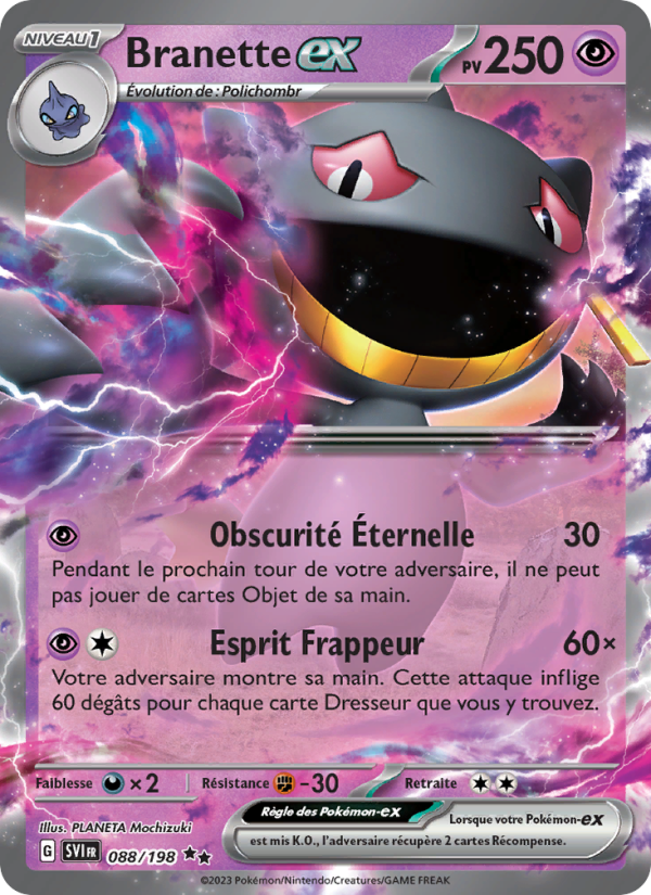 Branette-ex 088 — Écarlate et Violet (French Pokémon TCG card)