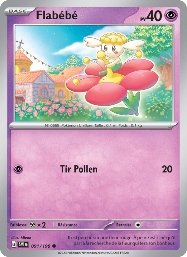 Flabébé 091 — Écarlate et Violet (French Pokémon TCG card)