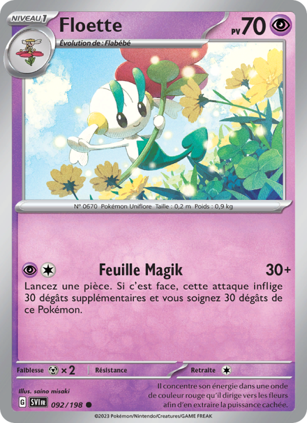Floette 092 — Écarlate et Violet (French Pokémon TCG card)
