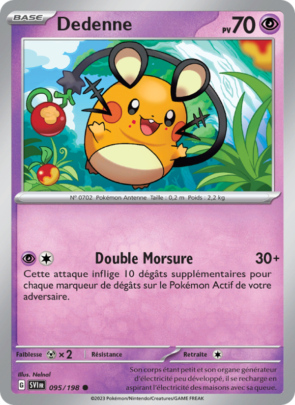 Dedenne 095 — Écarlate et Violet (French Pokémon TCG card)