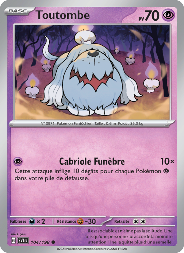 Toutombe 104 — Écarlate et Violet (French Pokémon TCG card)
