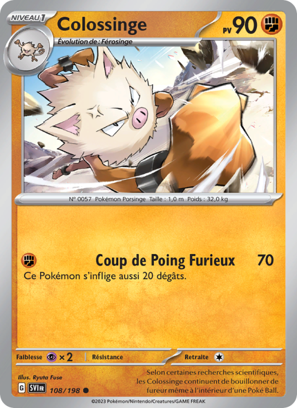 Colossinge 108 — Écarlate et Violet (French Pokémon TCG card)