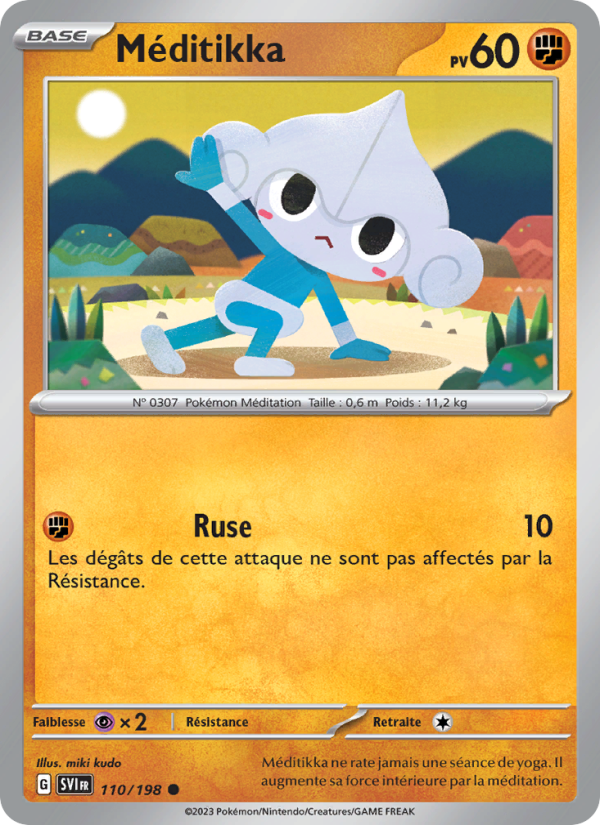 Méditikka 110 — Écarlate et Violet (French Pokémon TCG card)