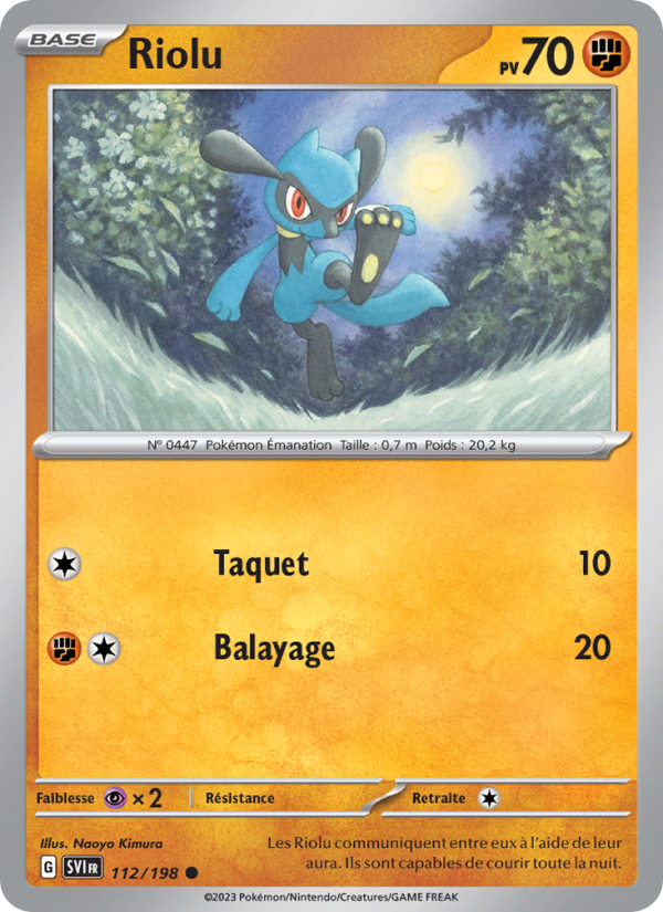 Riolu 112 — Écarlate et Violet (French Pokémon TCG card)