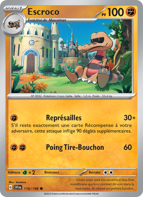 Escroco 116 — Écarlate et Violet (French Pokémon TCG card)
