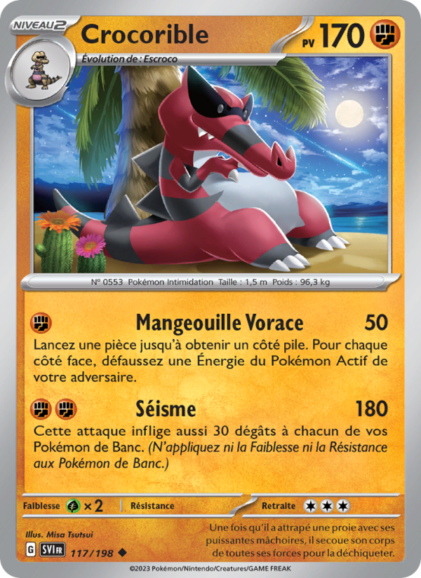 Crocorible 117 — Écarlate et Violet (French Pokémon TCG card)