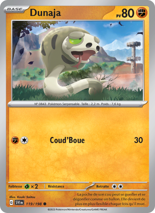 Dunaja 119 — Écarlate et Violet (French Pokémon TCG card)