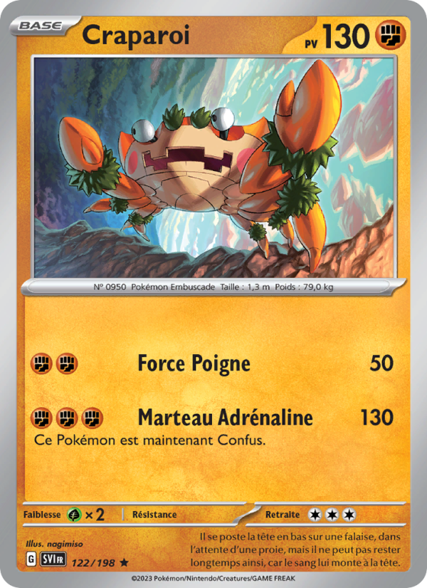Craparoi 122 — Écarlate et Violet (French Pokémon TCG card)