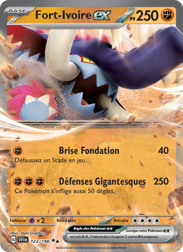 Fort-Ivoire-ex 123 — Écarlate et Violet (French Pokémon TCG card)