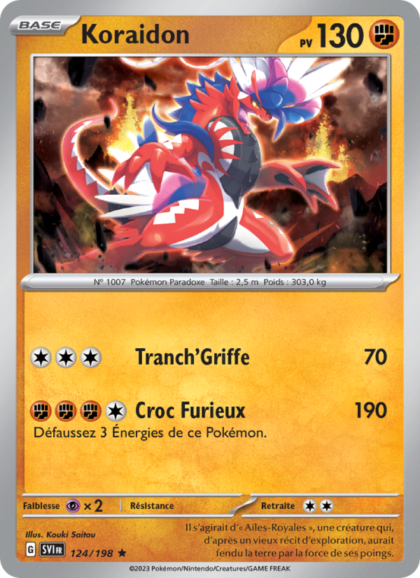Koraidon 124 — Écarlate et Violet (French Pokémon TCG card)