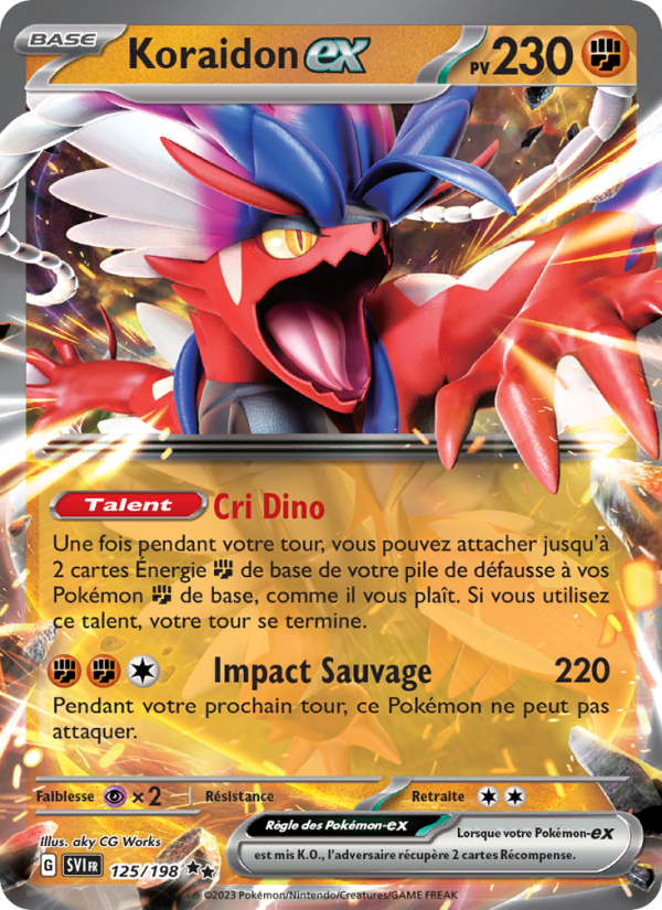 Koraidon-ex 125 — Écarlate et Violet (French Pokémon TCG card)