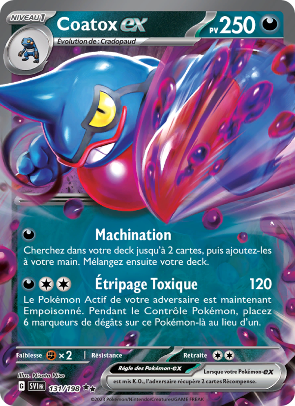 Coatox-ex 131 — Écarlate et Violet (French Pokémon TCG card)