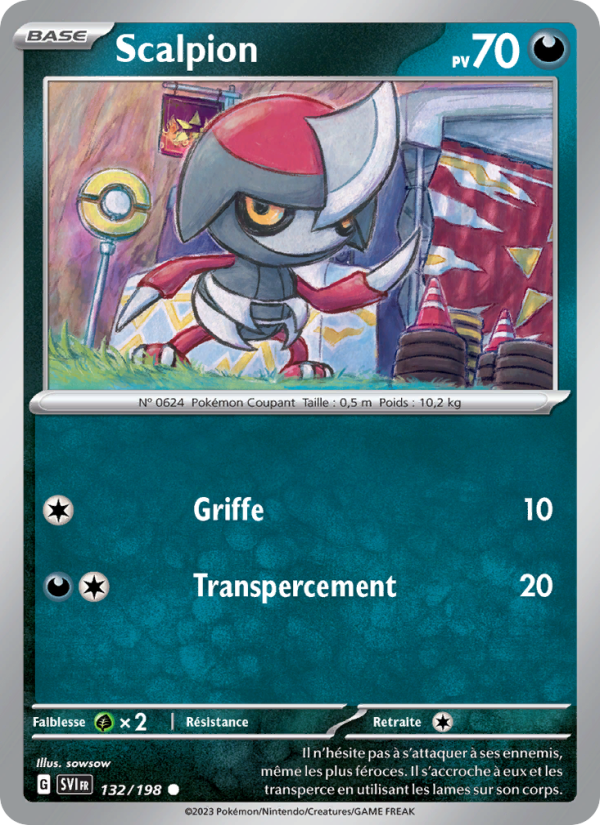 Scalpion 132 — Écarlate et Violet (French Pokémon TCG card)