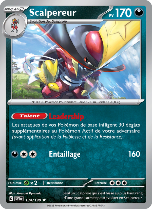 Scalpereur 134 — Écarlate et Violet (French Pokémon TCG card)