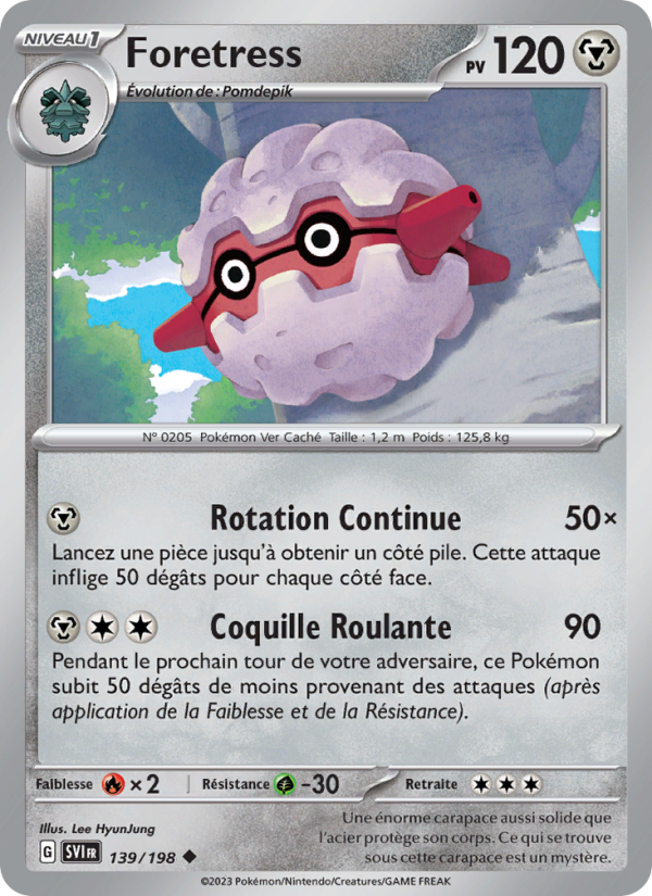 Foretress 139 — Écarlate et Violet (French Pokémon TCG card)