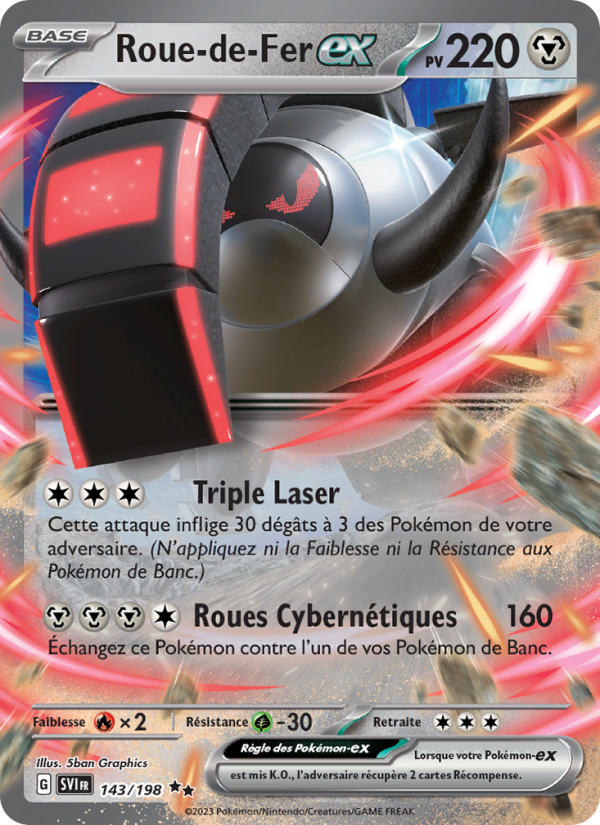 Roue-de-Fer-ex 143 — Écarlate et Violet (French Pokémon TCG card)