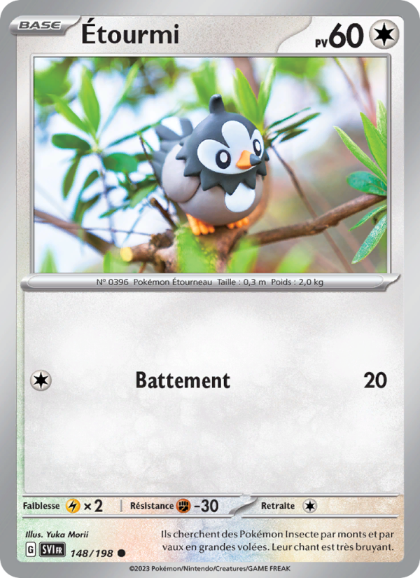 Étourmi 148 — Écarlate et Violet (French Pokémon TCG card)