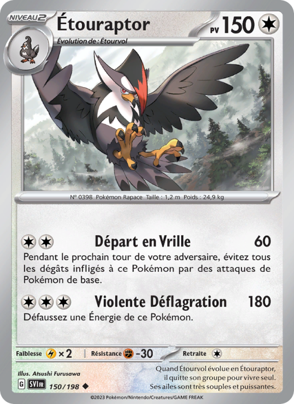 Étouraptor 150 — Écarlate et Violet (French Pokémon TCG card)