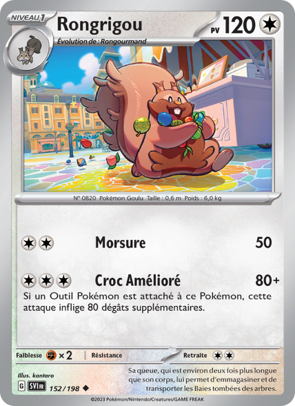 Rongrigou 152 — Écarlate et Violet (French Pokémon TCG card)