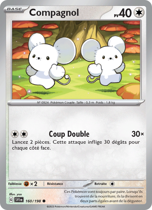 Compagnol 160 — Écarlate et Violet (French Pokémon TCG card)