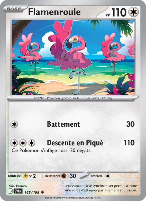 Flamenroule 165 — Écarlate et Violet (French Pokémon TCG card)