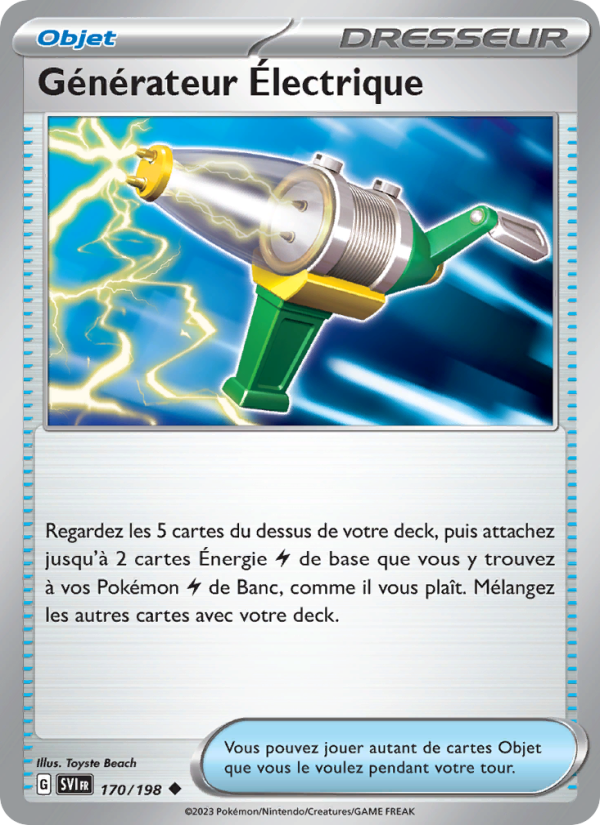 Générateur Électrique 170 — Écarlate et Violet (French Pokémon TCG card)