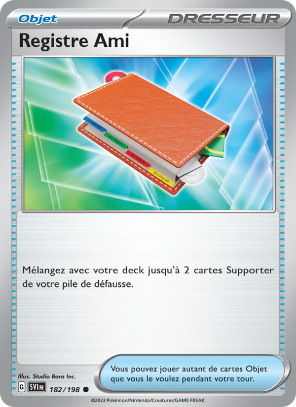 Registre Ami 182 — Écarlate et Violet (French Pokémon TCG card)