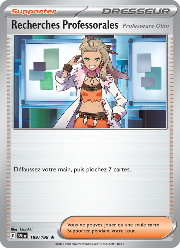Recherches Professorales 189 — Écarlate et Violet (French Pokémon TCG card)