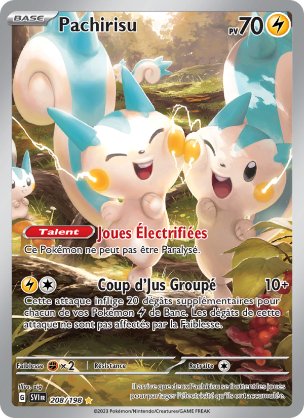 Pachirisu 208 — Écarlate et Violet (French Pokémon TCG card)