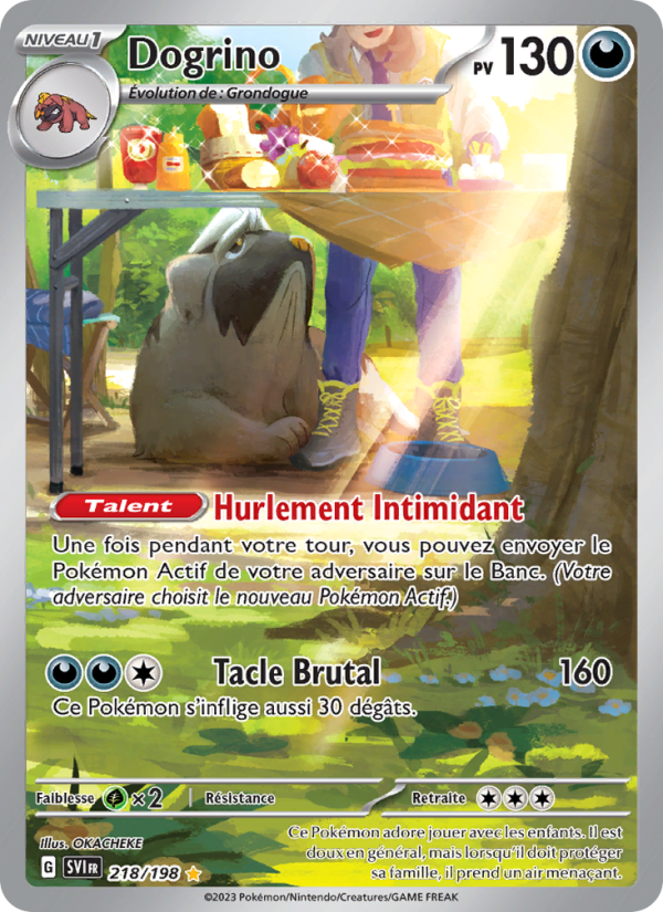 Dogrino 218 — Écarlate et Violet (French Pokémon TCG card)