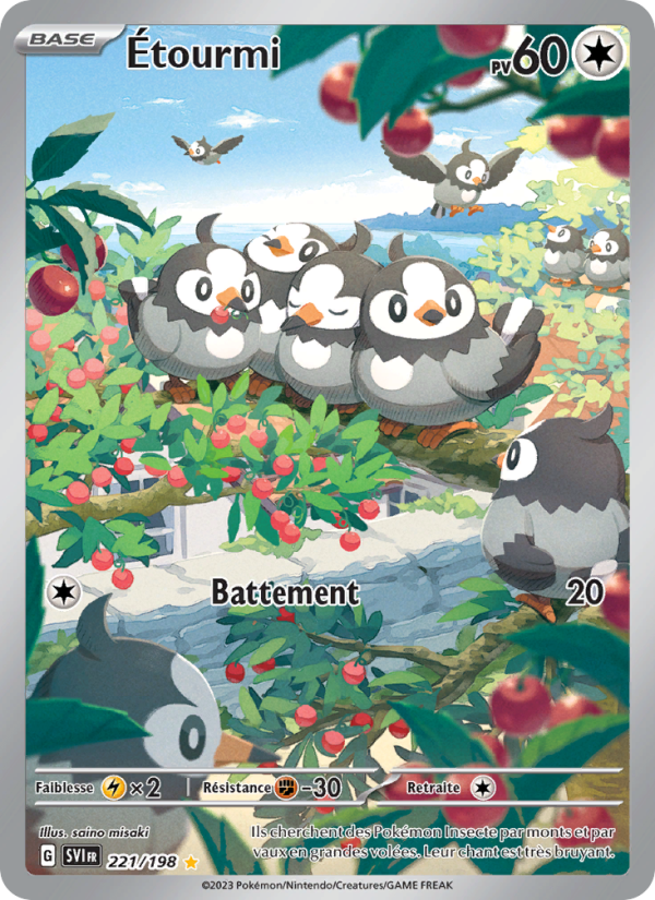 Étourmi 221 — Écarlate et Violet (French Pokémon TCG card)