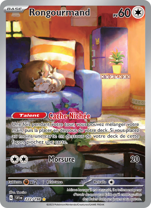 Rongourmand 222 — Écarlate et Violet (French Pokémon TCG card)