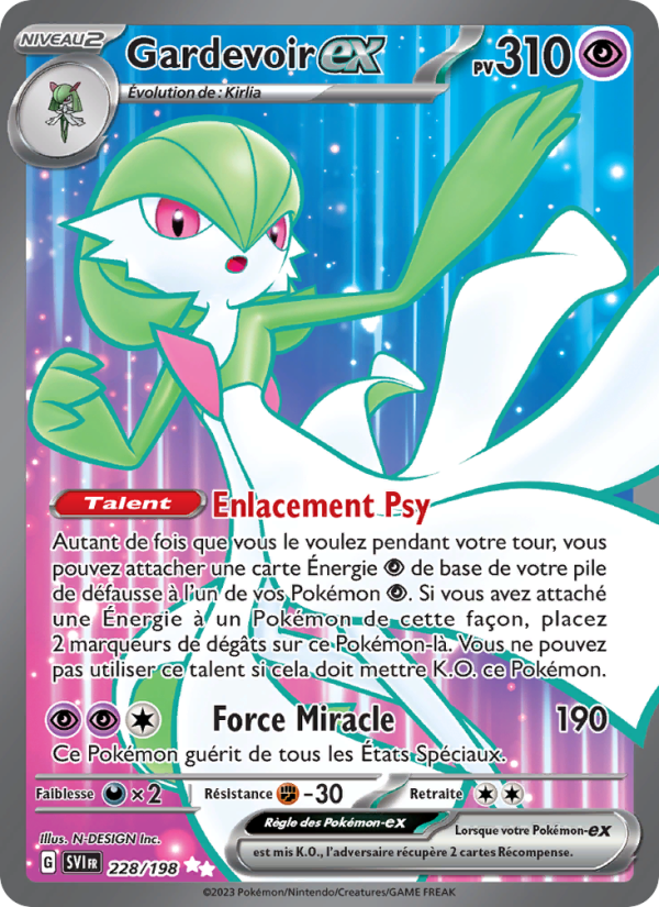 Gardevoir-ex 228 — Écarlate et Violet (French Pokémon TCG card)