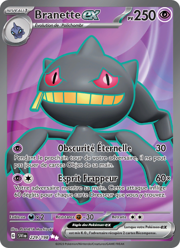 Branette-ex 229 — Écarlate et Violet (French Pokémon TCG card)