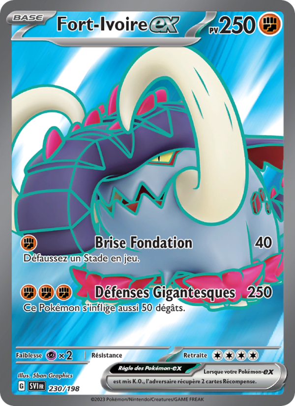 Fort-Ivoire-ex 230 — Écarlate et Violet (French Pokémon TCG card)